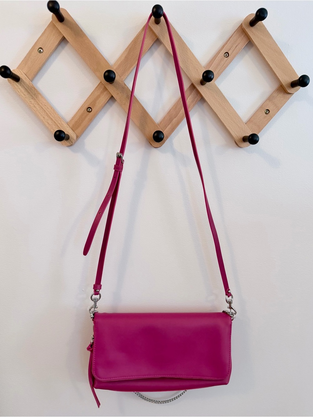 Rebecca Minkoff Acid Pink Leather Crossbody - Picture 4 of 8